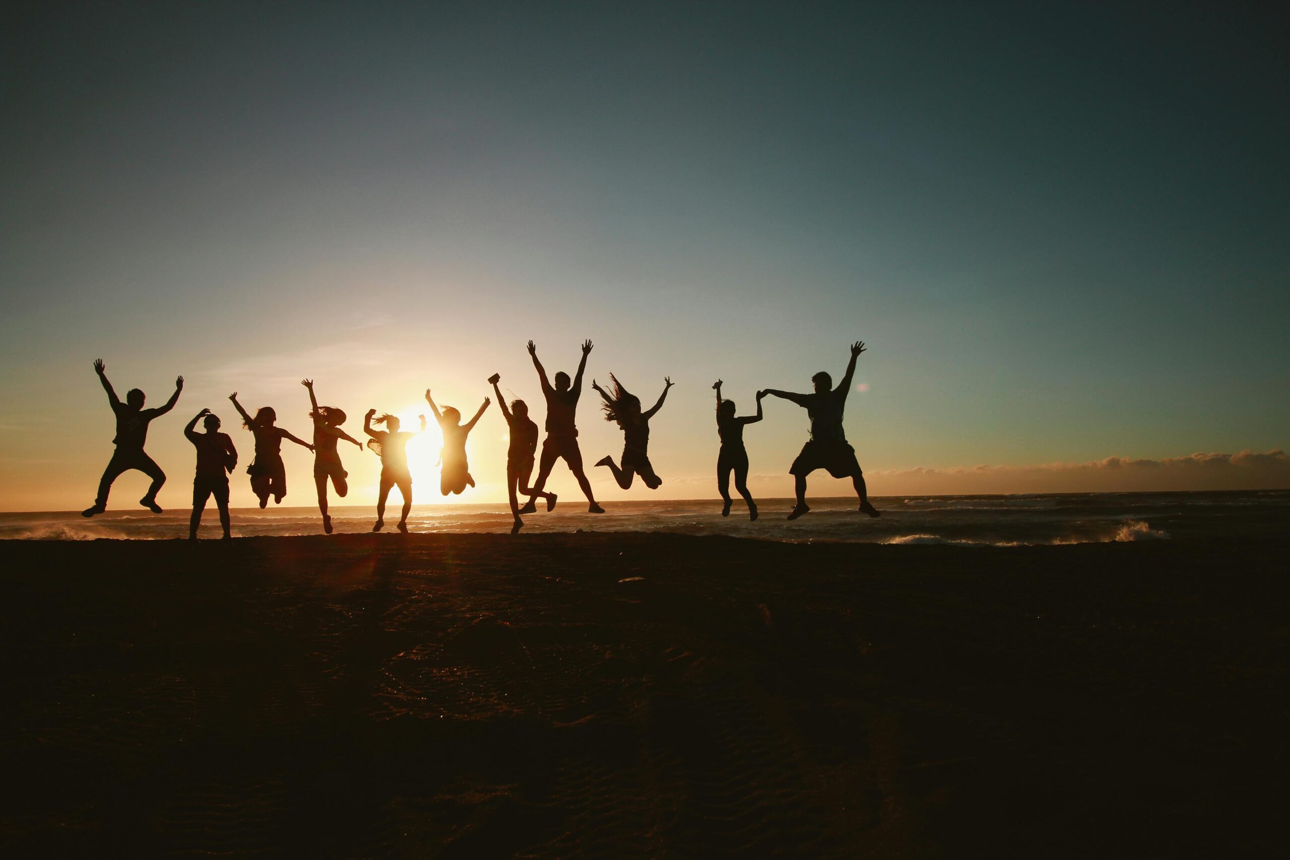 silhouettes of people